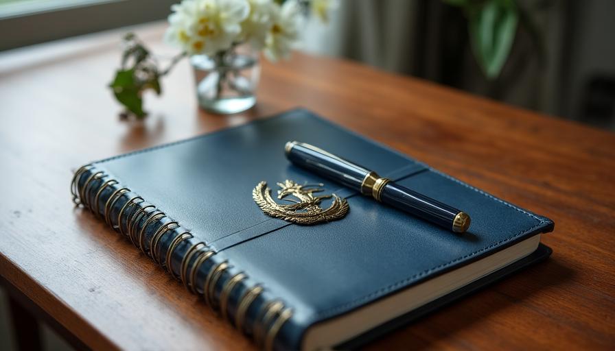 Secure luxury cruise paperwork in a high-end office setting